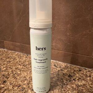 Hers Hair Regrowth Treatment Foam — Unscented White Bottle